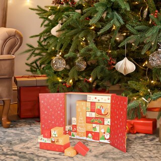 Foto 7 | Foto 7 | Calendario De Adviento Gwhole Christmas 2024 Con 24 Cajas De Regalo Rojas - Venta Internacional.