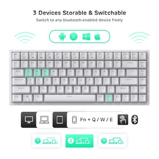 Foto 5 | Foto 5 | Teclado Mecánico Rk Royal Kludge Rk84 Inalámbrico Rgb 75% - Venta Internacional.