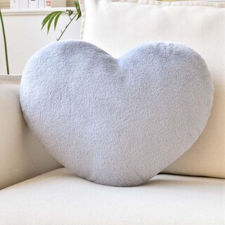 Foto 1 | Foto 1 | Cojín Xvtru Con Forma De Corazón Piel Sintética De Conejo Gris Suave - Venta Internacional.