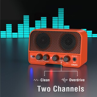 Foto 2 | Foto 2 | Amplificador Para Guitarra Lekato Mini De 5 W Recargable Con Bluetooth Naranja - Venta Internacional.