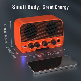 Foto 5 | Foto 5 | Amplificador Para Guitarra Lekato Mini De 5 W Recargable Con Bluetooth Naranja - Venta Internacional.