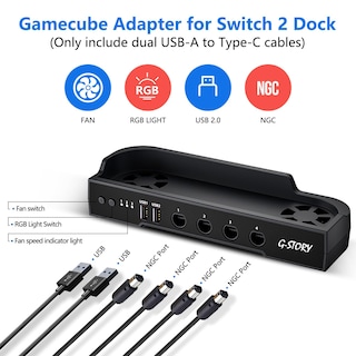 Foto 2 | Foto 2 | Ventilador De Refrigeración Y Adaptador De Mando Gamecube Para Nintendo Switch 2 - Venta Internacional.