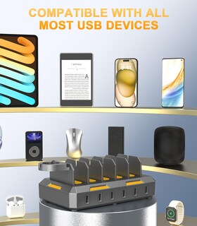 Foto 4 | Foto 4 | Estación De Carga De Diseño Creativo Para Múltiples Dispositivos De 50 W - Venta Internacional.