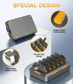 Foto 5 | Foto 5 | Estación De Carga De Diseño Creativo Para Múltiples Dispositivos De 50 W - Venta Internacional.