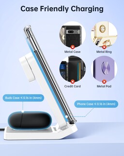 Foto 7 | Foto 7 | Estación De Carga Inalámbrica Houflody 3 En 1 Para Google Pixel - Venta Internacional.