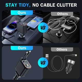 Foto 6 | Foto 6 | Cargador De Coche Crazytree Usb C De 66 W Con 4 Puertos Usb Starlight - Venta Internacional.