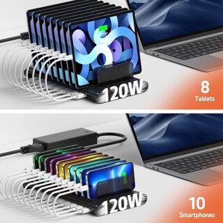 Foto 4 | Foto 4 | Estación De Carga Alxum Fast 120 W 10 Puertos Usb Tipo C/2 Qc 3.0 - Venta Internacional.