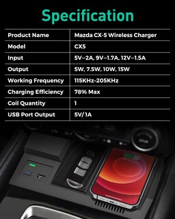 Foto 5 | Foto 5 | Cargador Inalámbrico Diffcar Para Mazda Cx5 2017-2025 - Venta Internacional.