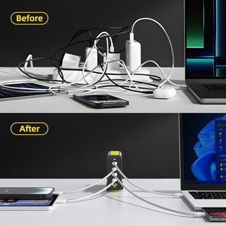 Foto 7 | Foto 7 | Cargador Hunda Usb C Gan De 300 W 5 Puertos Pd 100 W Para Macbook Pro - Venta Internacional.