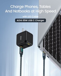 Foto 2 | Foto 2 | Cargador Aohi Pd Usb C Gan+ Magcube De 65 W Con Cable De 1 2 M - Venta Internacional.