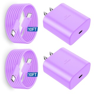 Foto 1 | Foto 1 | Cargador Vilive Usb-c Superrápido De 45 W Con Cable De 10 Pies Color Morado - Venta Internacional.