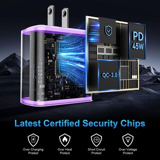 Foto 4 | Foto 4 | Cargador Vilive Usb-c Superrápido De 45 W Con Cable De 10 Pies Color Morado - Venta Internacional.