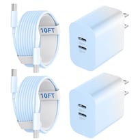 Bloque De Carga Auorld De 20 W Con Doble Puerto Usb C Para Teléfono 16/15 Pro - Venta Internacional.