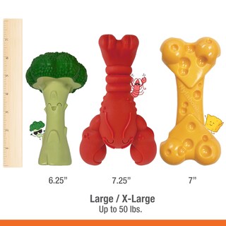 Foto 4 | Foto 4 | Juguete Para Perros Nylabone Power Chew Paquete De Langosta Queso Y Brócoli - Venta Internacional.