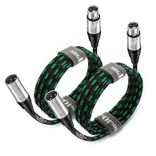Foto 1 | Foto 1 | Cable De Micrófono Xlr A Xlr Pro De 3 M Paquete De 2 Unidades Macho A Hembra Verde - Venta Internacional.