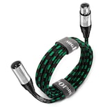 Cable De Micrófono Xlr A Xlr Pro Macho A Hembra De 9 M Equilibrado En Verde - Venta Internacional.