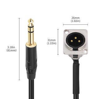 Foto 3 | Foto 3 | Cable De Paso Xlr Paquete De 2 Unidades Xlr Macho A 1/4 Trs Macho - Venta Internacional.