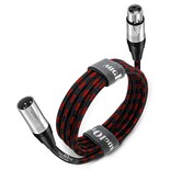 Cable De Micrófono Xlr A Xlr Pro Macho A Hembra De 15 Pies Balanceado En Rojo - Venta Internacional.