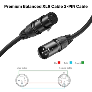 Foto 5 | Foto 5 | Cable Xlr Nuosiya  Paquete De 4 Micrófonos De 15 Pies  Macho A Hembra - Venta Internacional.