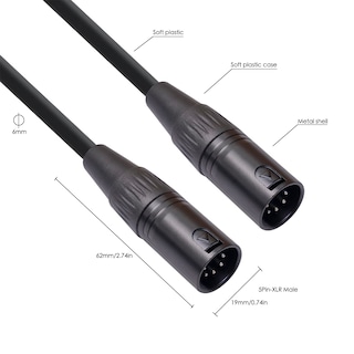 Foto 4 | Foto 4 | Cable Szlliyxs Xlr De 5 Pines Macho A Macho 30 Cm Paquete De 2 - Venta Internacional.