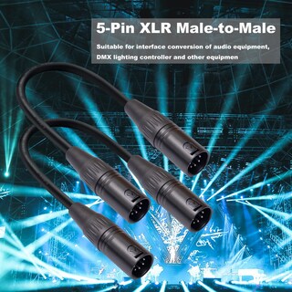 Foto 6 | Foto 6 | Cable Szlliyxs Xlr De 5 Pines Macho A Macho 30 Cm Paquete De 2 - Venta Internacional.