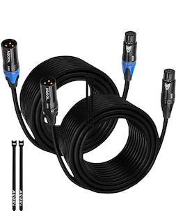 Foto 1 | Foto 1 | Cable De Micrófono Xlr Cables Aqool De 25 Pies Paquete De 2 Unidades Macho A Hembra - Venta Internacional.