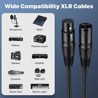 Foto 4 | Foto 4 | Cable Xlr Nuosiya De 0 9 M  4 Paquetes De Micrófonos Balanceados Macho A Hembra - Venta Internacional.