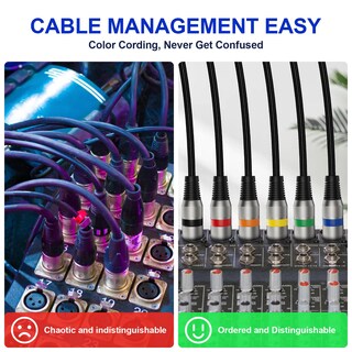 Foto 3 | Foto 3 | Cables Xlr Heams Professional  Paquete De 6 Unidades  1 8 M  Macho A Hembra - Venta Internacional.
