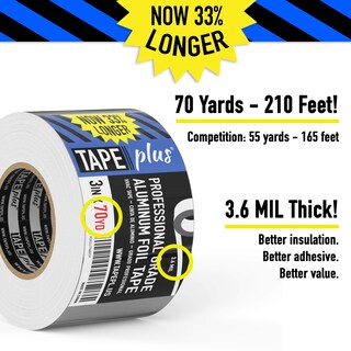 Foto 2 | Foto 2 | Cinta Adhesiva De Aluminio Tapeplus De Grado Profesional De 7 Cm X 64 M - Venta Internacional.