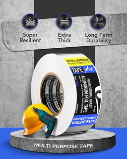 Foto 4 | Foto 4 | Cinta Adhesiva De Aluminio Tapeplus De Grado Profesional De 5 Cm X 64 M - Venta Internacional.