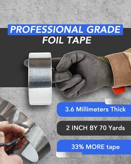 Foto 6 | Foto 6 | Cinta Adhesiva De Aluminio Tapeplus De Grado Profesional De 5 Cm X 64 M - Venta Internacional.
