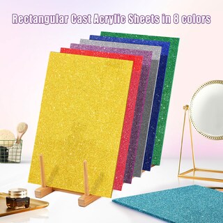 Foto 6 | Foto 6 | Láminas Acrílicas Con Purpurina Adrattnay De 3 Mm De Grosor 20 2 X 30 4 Cm 8 Unidades - Venta Internacional.