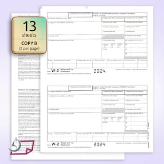 Foto 3 | Foto 3 | Formularios W-2 Nextdaylabels 2024 Impuesto En 4 Partes Para 25 Empleados - Venta Internacional.