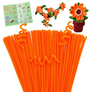 Foto 1 | Foto 1 | Limpiapipas Giwrmu Fluorescente Orange Craft 100 Piezas - Venta Internacional.