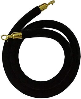 Foto 2 | Foto 2 | Barrera De Cuerda Para Control De Multitudes Yuneme Terciopelo Negro 1 5 M Con Ganchos - Venta Internacional.