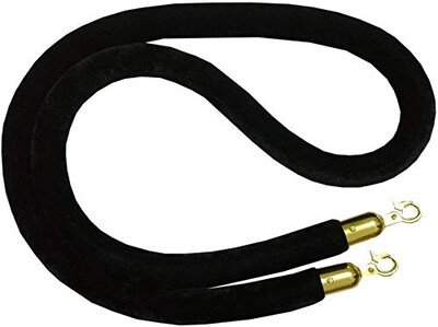 Foto 3 | Foto 3 | Barrera De Cuerda Para Control De Multitudes Yuneme Terciopelo Negro 1 5 M Con Ganchos - Venta Internacional.