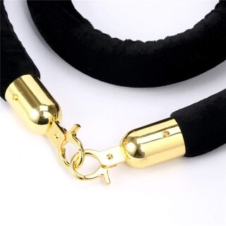 Foto 5 | Foto 5 | Barrera De Cuerda Para Control De Multitudes Yuneme Terciopelo Negro 1 5 M Con Ganchos - Venta Internacional.
