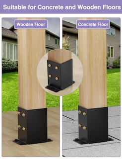 Foto 5 | Foto 5 | Base De Poste Pggp 4 × 4 De Metal Con Partición Anticorrosiva - Venta Internacional.