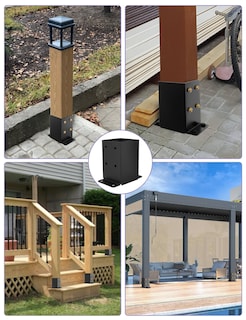 Foto 7 | Foto 7 | Base De Poste Pggp 4 × 4 De Metal Con Partición Anticorrosiva - Venta Internacional.