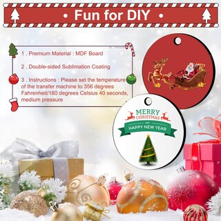 Foto 4 | Foto 4 | Adornos De Sublimación Cridoz Redondos 7 Cm Mdf 28 Unidades - Venta Internacional.