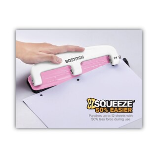 Foto 4 | Foto 4 | Perforadora De 3 Orificios Paperpro Incourage 12 De Esfuerzo Reducido Color Rosa - Venta Internacional.