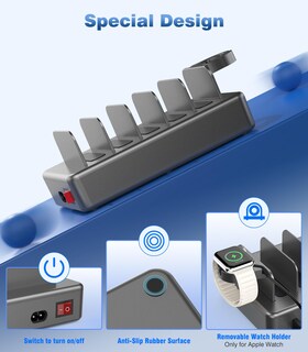 Foto 4 | Foto 4 | Estación De Carga Creative Design 50 W 6 Puertos Carga Rápida - Venta Internacional.