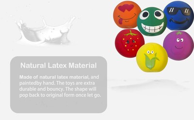 Foto 5 | Foto 5 | Dog Squeaky Toys Jalousie Goma De Látex Paquete De 6 Unidades Para Cachorros - Venta Internacional.