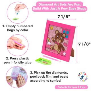 Foto 3 | Foto 3 | Kit De Arte Con Forma De Diamante Little Jupiter Con Marco Para Niños Mayores De 6 Años - Venta Internacional.