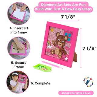 Foto 4 | Foto 4 | Kit De Arte Con Forma De Diamante Little Jupiter Con Marco Para Niños Mayores De 6 Años - Venta Internacional.