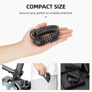 Foto 4 | Foto 4 | Cable Retráctil Para Motocicleta 150 Cm De Helmet Lock Rockbros - Venta Internacional.