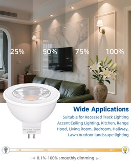 Foto 2 | Foto 2 | Bombilla Led Noobibaba Mr16 De 5 W 450 Lm Regulable 2700 K 12 V Paquete De 6 - Venta Internacional.