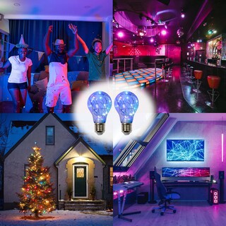 Foto 3 | Foto 3 | Bombilla Decorativa Howorr 2 W Led Morado Base Fairy E26 - Venta Internacional.