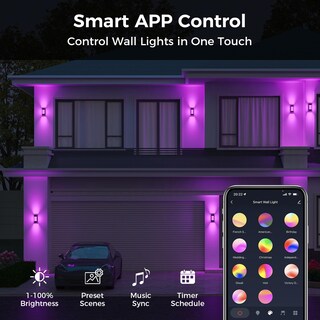 Foto 4 | Foto 4 | Lámpara De Pared Exterior Xmcosy+ 2100lm Smart Led Rgbcw Paquete De 1 Unidad - Venta Internacional.