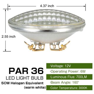 Foto 2 | Foto 2 | Bombilla Led Para Paisaje Haian Support Par36 6 W 700 Lm 3000 K 12 V Paquete De 4 - Venta Internacional.